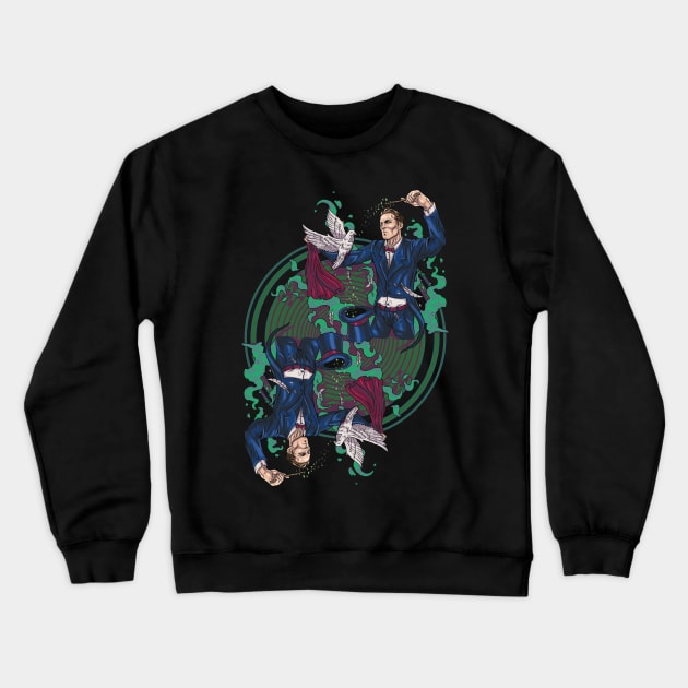 Black magic 6 Crewneck Sweatshirt by Crow Creations